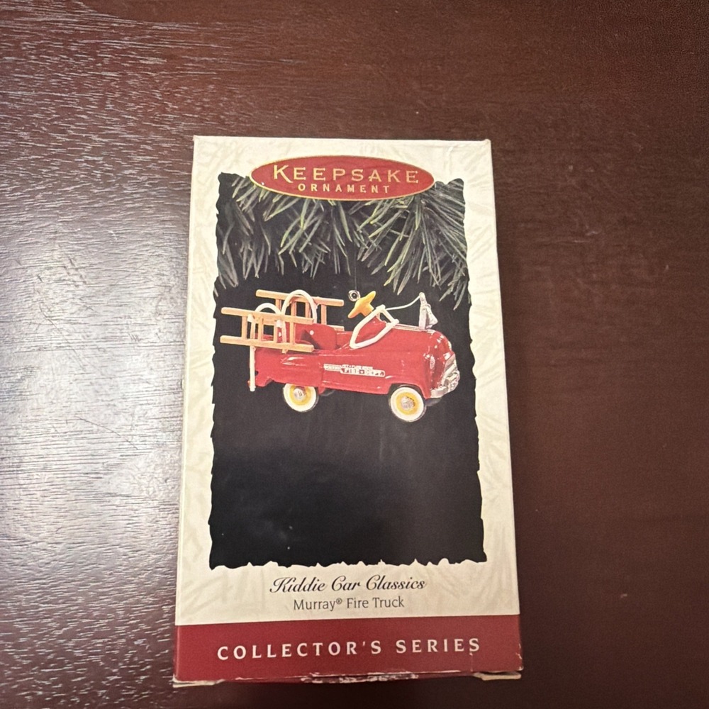 Hallmark Murray Fire Truck 1995 Kiddie Car Classics Keepsake Ornament Vintage